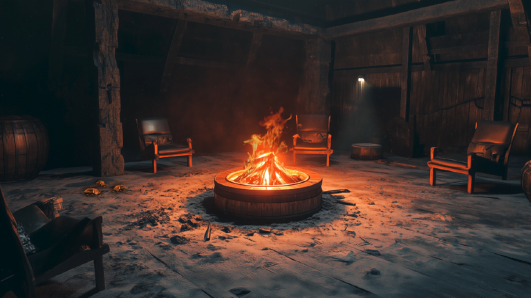 Bunker Flame 4 Animated Background Bunker Flame Fallout Fireplace Firepit 23 Radiant Shelter Dustfire Refuge Twitch Stream Zoom Vtuber Background