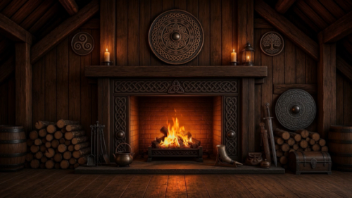 celtic fireplace new