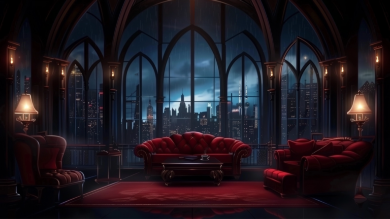 Animated Background Blood and Velvet Midnight Lounge Twilight Sanctum Crimson Manor Twitch Stream Zoom Vtuber Background