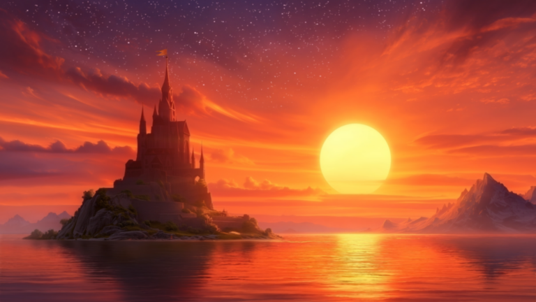 Fantasy Sunset Castle 4 Fantasy Sunset Castle