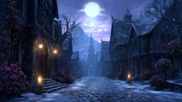 Old Snowy Town 3 quaint village