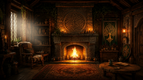 Celtic Hearth Room