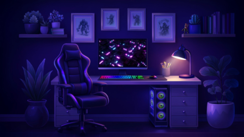 Cozy Gamer Office