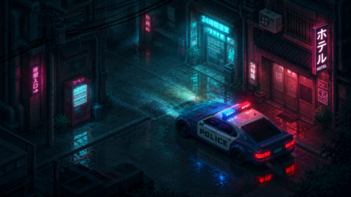 Cyberpunk Police Alley