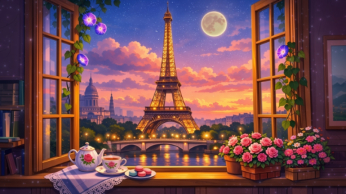 Eiffel Tower at Sunset