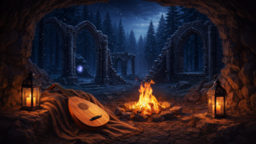 Fantasy Ruins Campfire