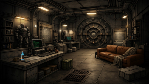 Futuristic Shelter Room