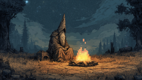 Hooded Wizard Campfire