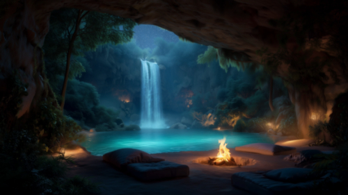 Jungle Waterfall Cave