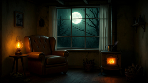 Moody Fireplace Room