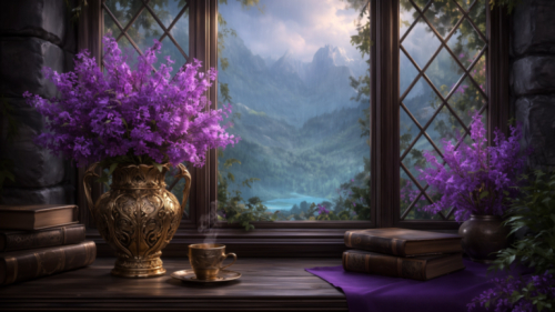 Purple Flower Study