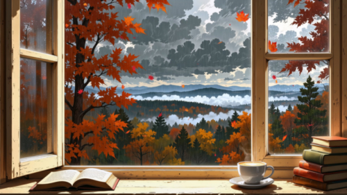 Rainy Autumn Window