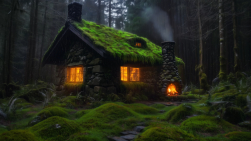 Rainy Forest Cabin