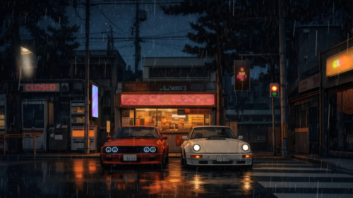 Rainy JDM Night Street