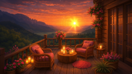 Romantic Mountain Balcony