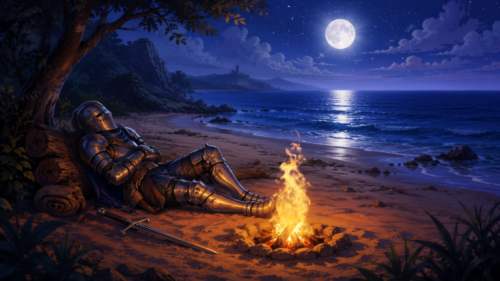 Sleeping Medieval Knight