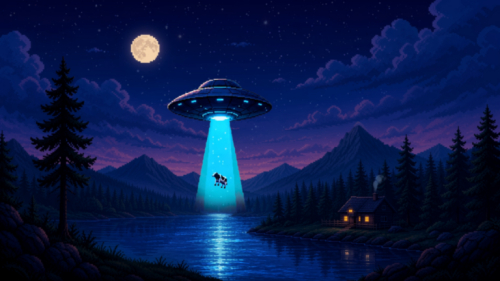 UFO Cow Abduction