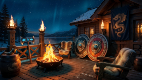 Viking Longhouse Firepit