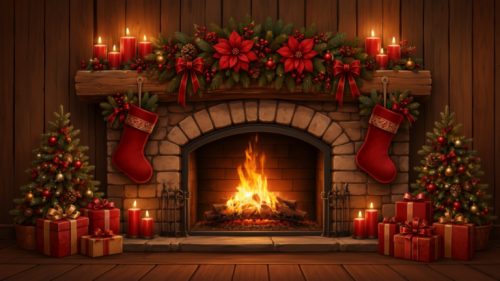 Cozy Christmas Fireplace