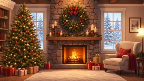 Cozy Christmas Living Room