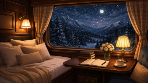 Cozy Sleeper Train Cabin