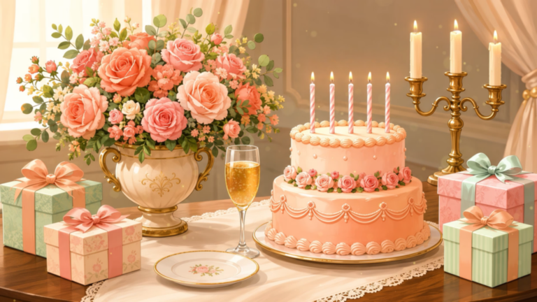 Elegant Birthday Cake 2 Elegant Birthday Cake