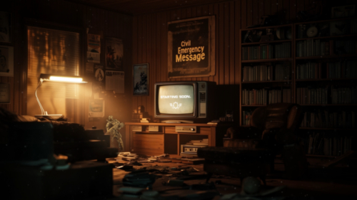 Retro TV Emergency Broadcast Room