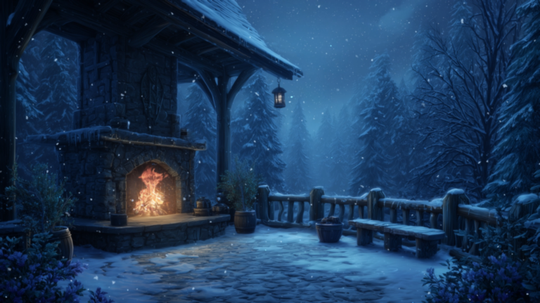 Snowy Fireside Terrace 5 Snowy Fireside Terrace