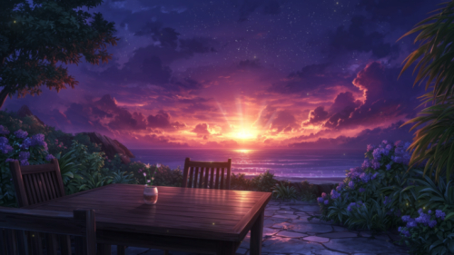 Tropical Sunset Patio