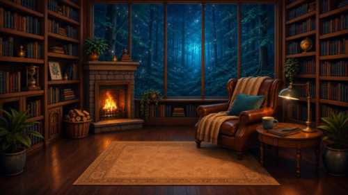 Cozy Forest Library