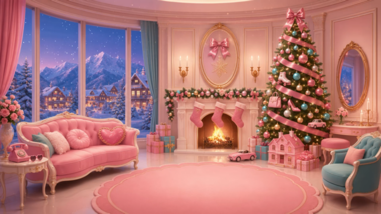 Pink Princess Christmas Room 4 Pink Princess Christmas Room